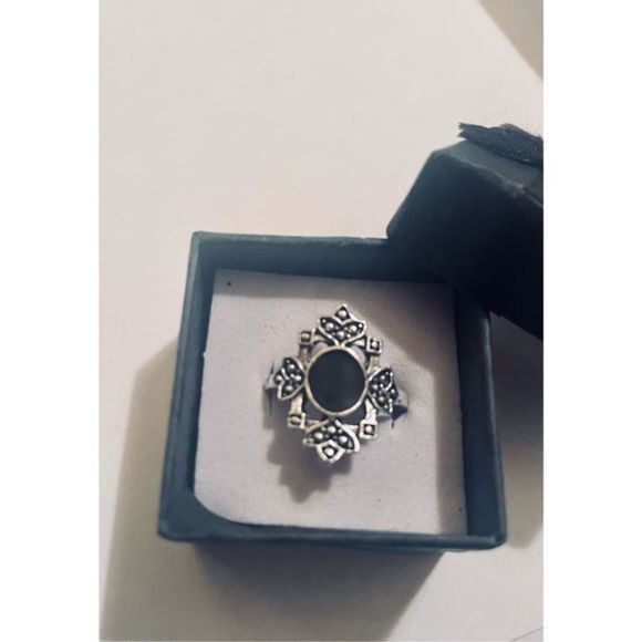 Cute black and SILVER GOTH RIN - Picture 2 of 5